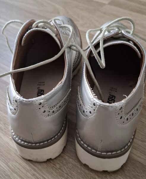 Vand pantofi eleganti de dama din piele, culoare argintie,Energy Vera Pelle